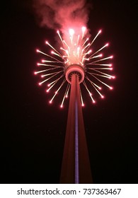 Fireworks On CN Tower