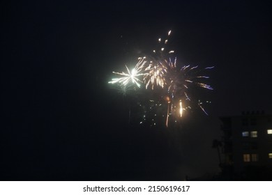 Fireworks On The Fourth Of July Near New Smyrna Beach Florida