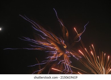 Fireworks On The Fourth Of July Near New Smyrna Beach Florida