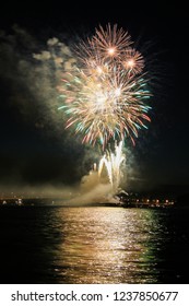 fireworks over the river