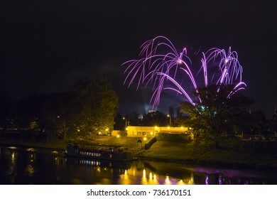 fireworks Pardubice 7.10. 2017 - Shutterstock ID 736170151