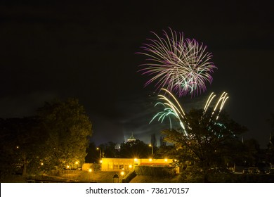 fireworks Pardubice 7.10. 2017 - Shutterstock ID 736170157