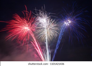 Fireworks - Red, White, And Blue Cake