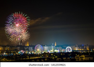 Fireworks  In Seville Feria De Abril