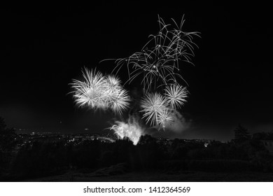 Fireworks In The Skype Of Oviedo City