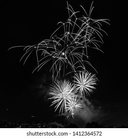 Fireworks In The Skype Of Oviedo City