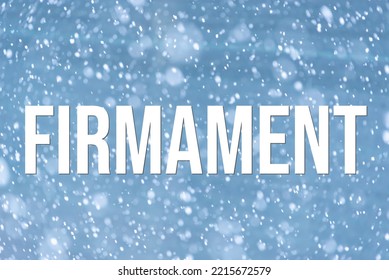 FIRMAMENT - word on the background of the sky with clouds. - Shutterstock ID 2215672579