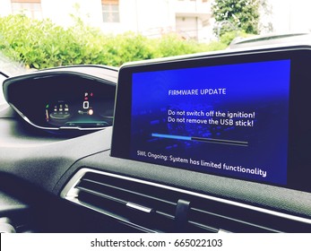 Firmware Update On A Modern Car.