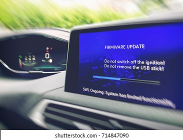 Firmware Update On A Modern Car.