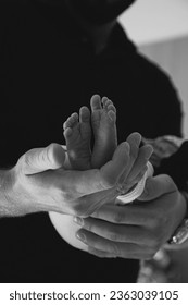 Firs Newborn cute photo session for mother Blackandwhite
