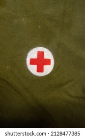 First Aid  Kit Stamp On Army Green Texture