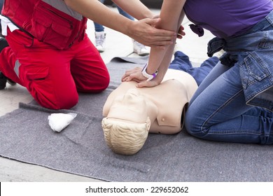 First aid training detail - Shutterstock ID 229652062