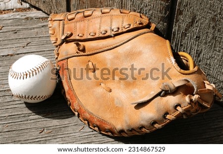 First Baseman Mitt and Baseball