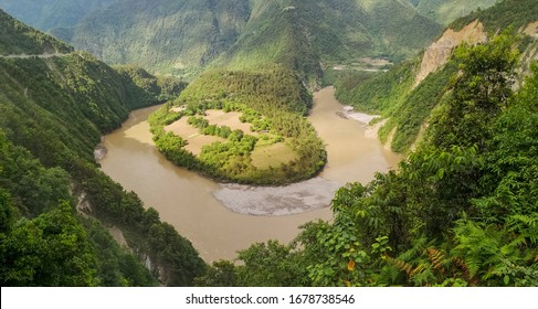 First Bend Nu River Salween Bingzhongluo Stock Photo 1678738546