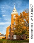 The First Church of Christ is located in Wethersfiend, CT, and dates back to 1635.  On May 20, 1781, George Washington attended service during the conference with Rochambeau to plan an end to the Revo