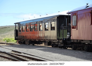 First class carriage of a vintage railway