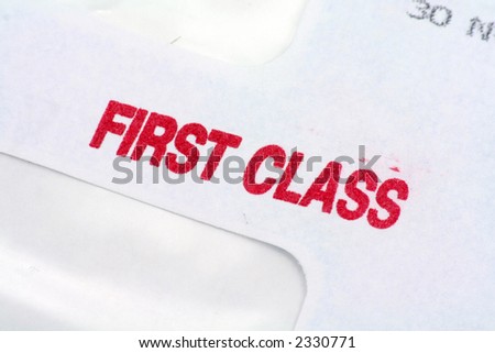 first class mail, business concept