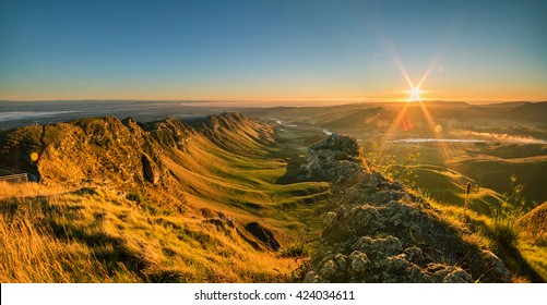 First colors of a day from the Te Mata Peak, Napier, New Zealand