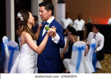 First Dance Of An Attractive Asian Couple