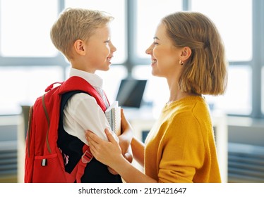 First Day School Mother Hugging Her Stock Photo 2191421647 | Shutterstock