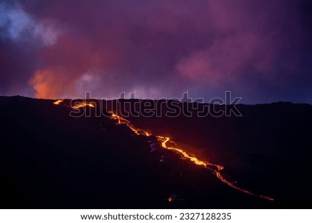 First Eruption of 2023 of Piton de la Fournaise Volcano in Reunion island