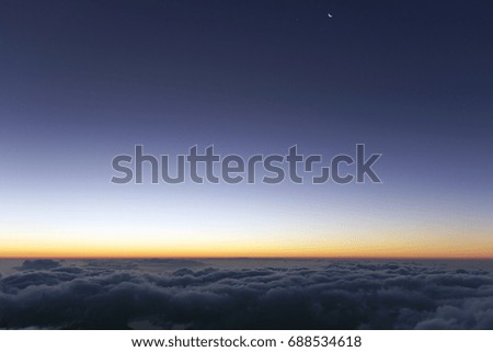 First glimpse of the dawn