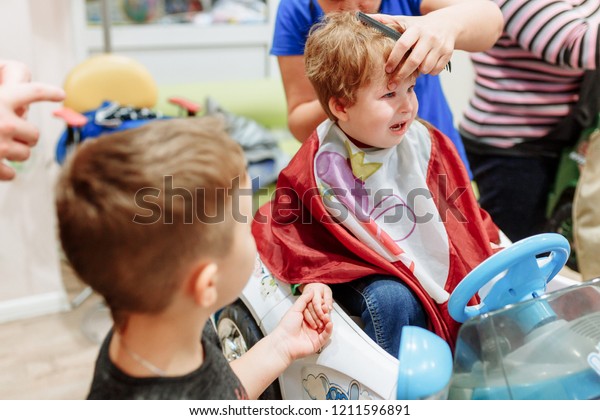 First Haircut One Years Old Toddler Stock Image Download Now