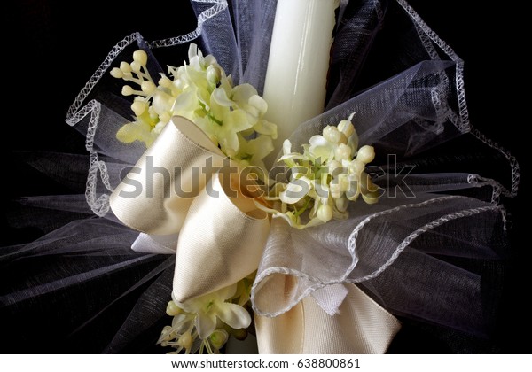 First Holy Communion Candle Decoration Stock Photo Edit Now