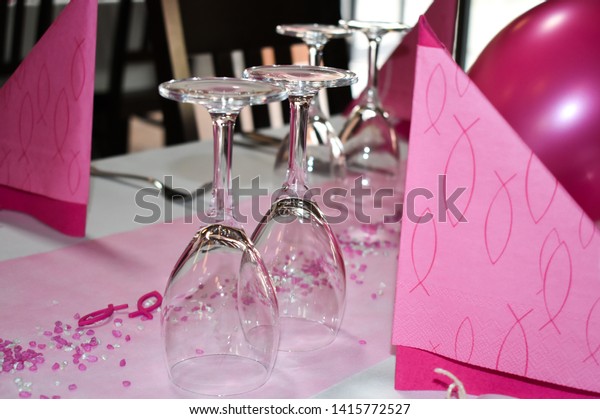 First Holy Communion Table Decoration Stock Photo Edit Now