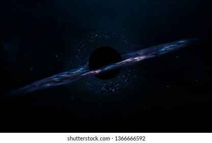 First Image Of Black Hole. Wormhole In Deep Space. Messier 87. Elements Of This Image Furnished By NASA