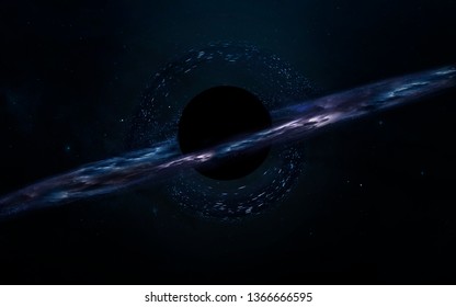 First Image Of Black Hole. Wormhole In Deep Space. Messier 87. Elements Of This Image Furnished By NASA