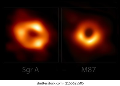 First image of our black hole Sgr A with black hole M87. Sagittarius A with Messier 87
