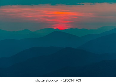 First Light of the Day in the Smokey Mountains - Powered by Shutterstock