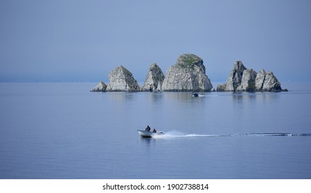 First Morning Of The Food Fishery, Off Shag Rock In Whiteway, Trinity Bay, Newfoundland And Labrador, Canada