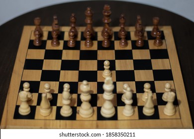 First Move In A Chess Game, Pawn Two Steps Ahead Seen From Whites