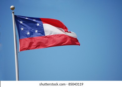 The first national flag of the Confederate States of America, in use from March 4, 1861 to May 21, 1861