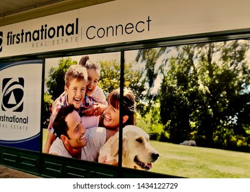 First National Real Estate Connect Sign, The Mall, George St, Windsor, New South Wales, Australia On 22 June 2019.                                