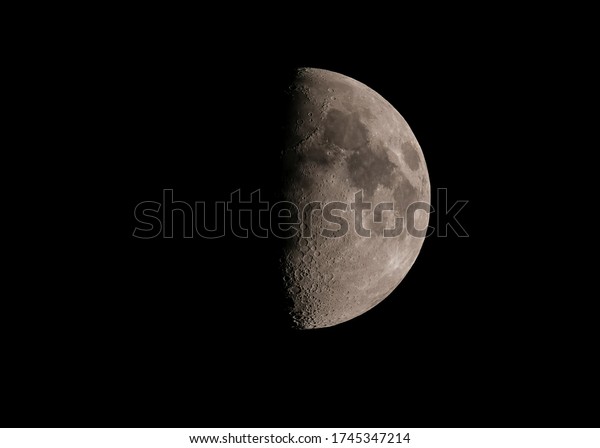 First quarter\
Moon , seen from South Wales\
UK