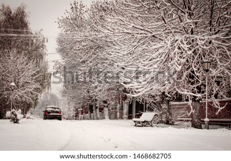 Snowy road Subdued colour