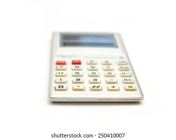 First Soviet Calculator Powered By Solar Cells Isolated On White Background