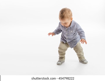 First Steps Of A Baby Boy