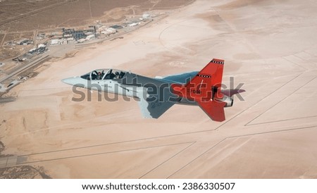 The first T-7A Red Hawk, piloted by USAF test pilot Maj. Jonathan “Gremlin” Aronoff and Boeing test pilot Steve “Bull” Schmid