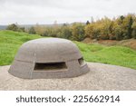 A First World War observation post on Fort Douaumont, Verdun. Uneven ground beyond is the result of constant shelling one hundred years ago.