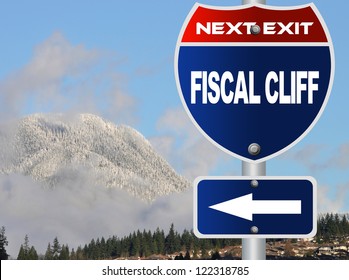 Fiscal Cliff Road Sign