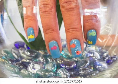 Fish Bowl Nail Art Design