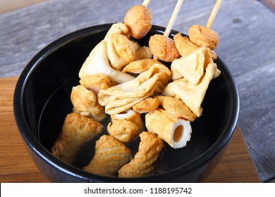 Fish Cake Skewer In A Bowl