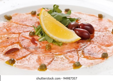 Fish Carpaccio With Salad