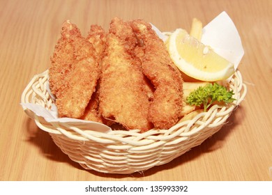 Fish And Chips In The Basket