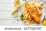 fish and chips with lemon