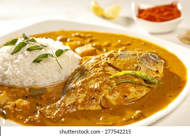 Fish Curry With Rice.